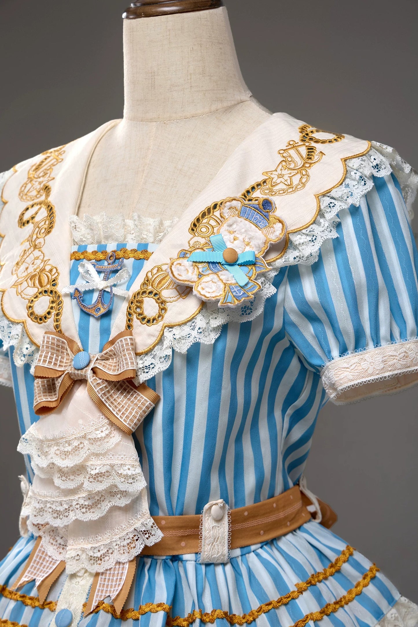 【受注予約~6/28】Antique Sailor Bear トップス・スカート・フルセット【双生小熊】