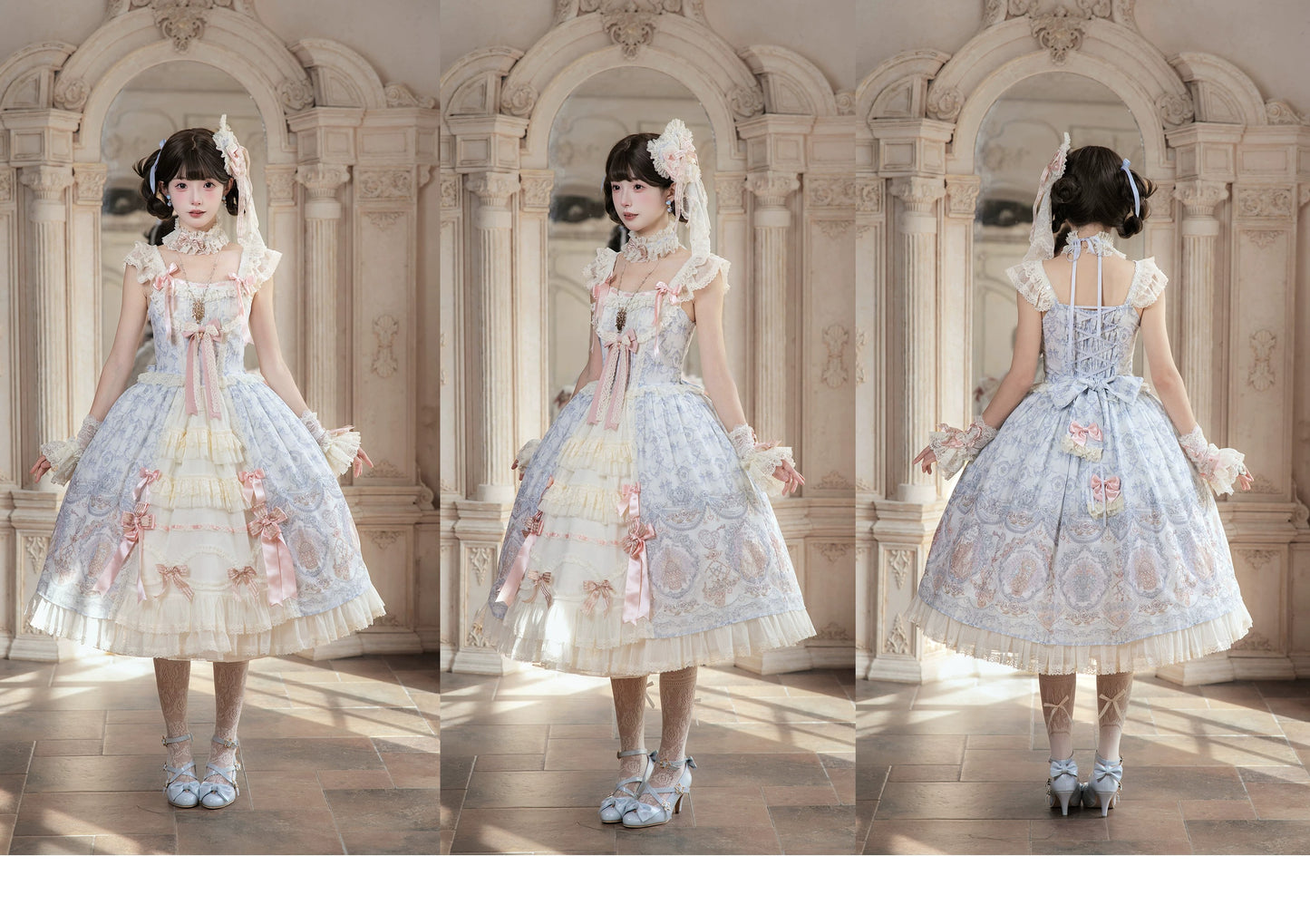 【受注予約~9/13】Scent of Roses ワンピース・ジャンパースカート【LittlePlum】