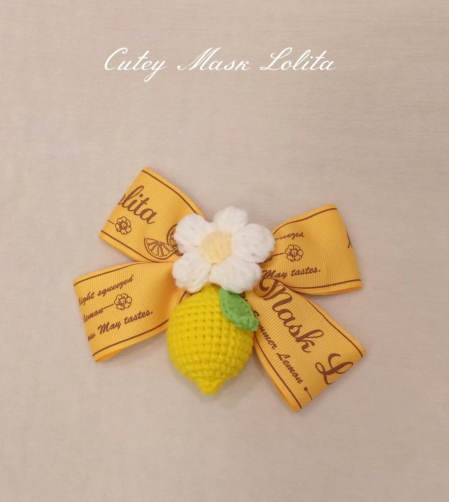 【受注予約~9/10】Lemon Kitty Dream カーディガン・アクセサリー【Cutey Mask】
