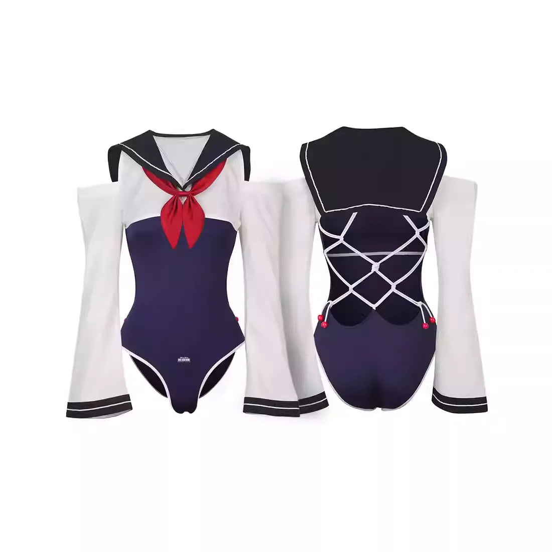 Long-sleeved sailor swimsuit set [Tokutaisha]