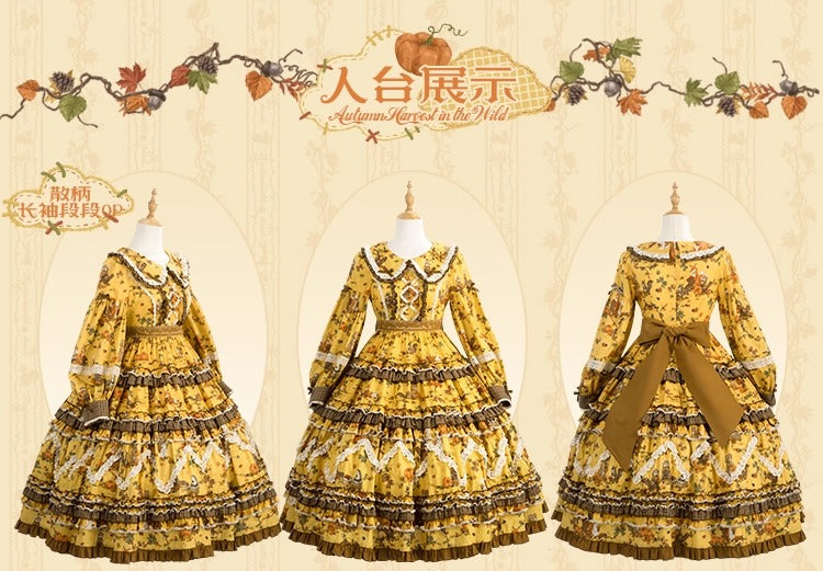 [Pre-orders open until October 2nd] Autumn Harvest in the Hill One-Piece Dress [Flowers and Pearl Box]