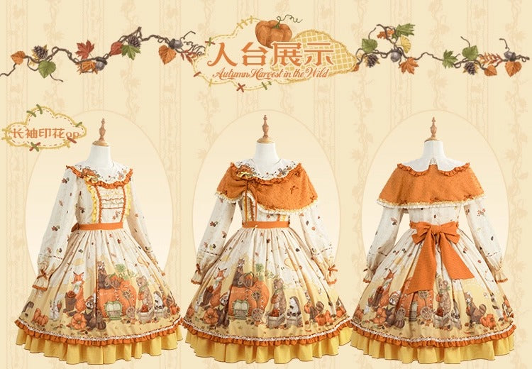 [Pre-orders open until October 2nd] Autumn Harvest in the Hill One-Piece Dress [Flowers and Pearl Box]
