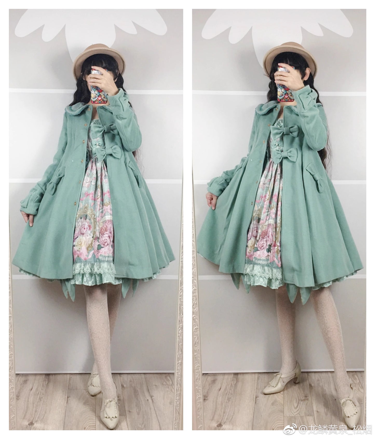 Aラインファーつきコート【Unideer】