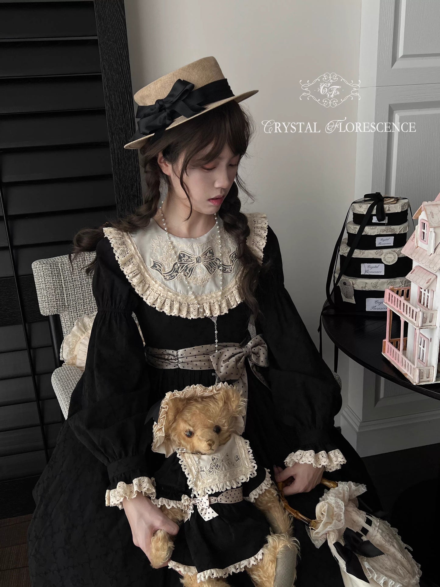 【受注予約~3/4】Amber Heart ワンピース【玻璃花信】