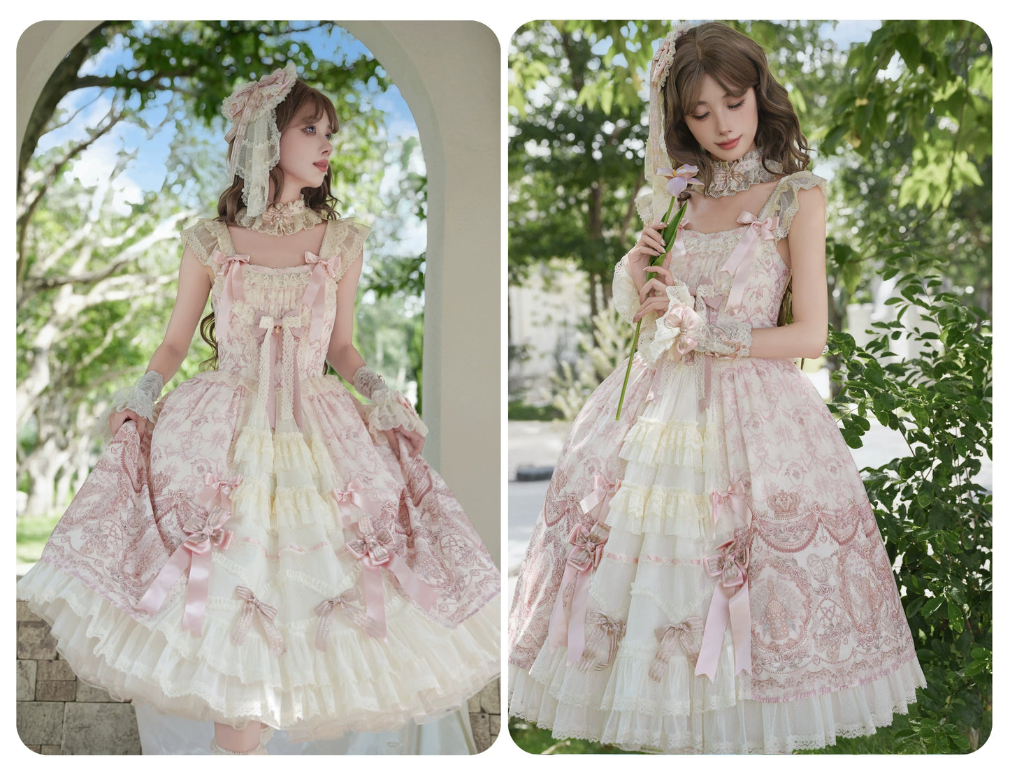 【受注予約~9/13】Scent of Roses ワンピース・ジャンパースカート【LittlePlum】