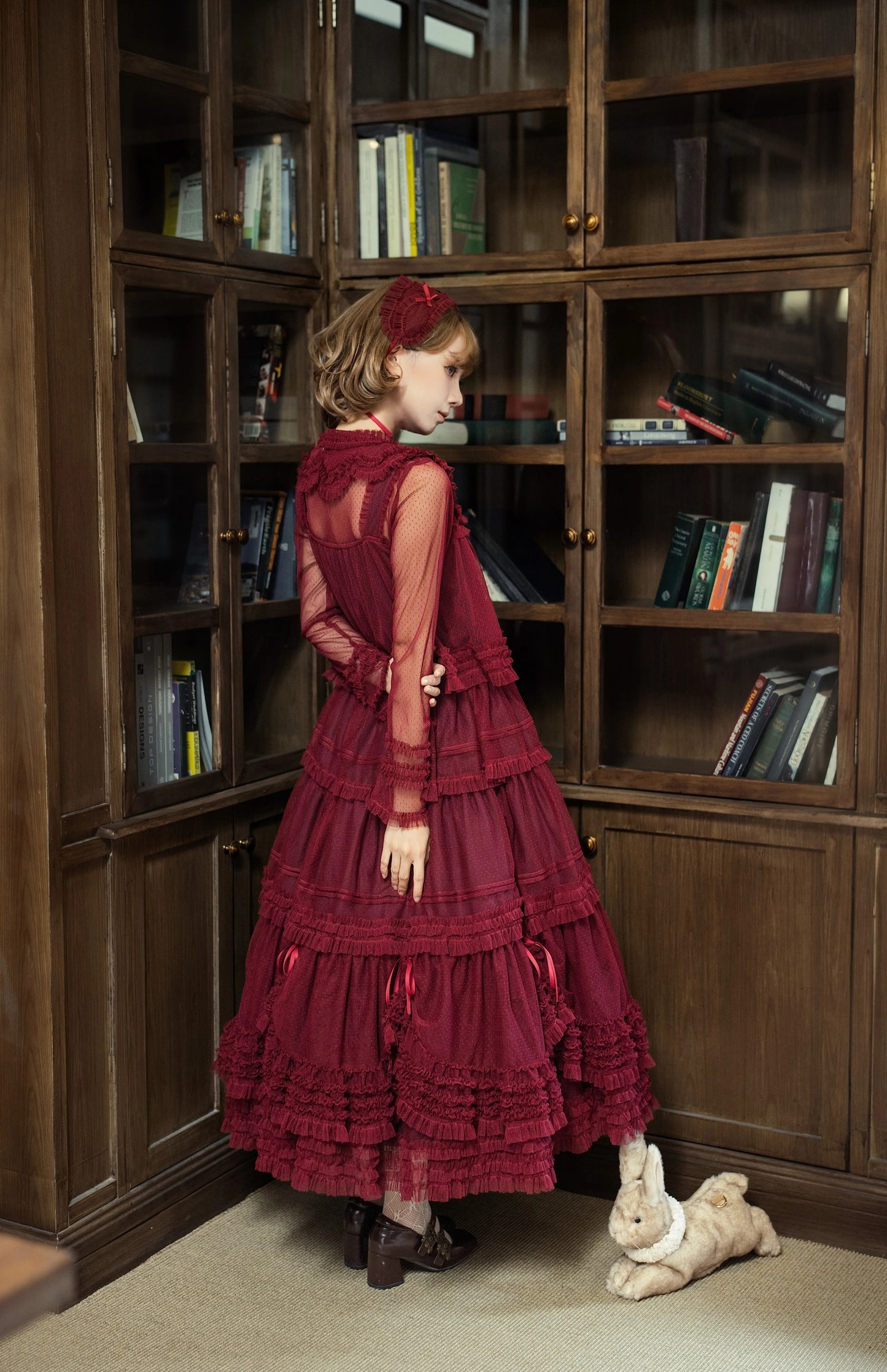 Gepunktetes Tüll-Stufenkleid (110 cm) [Nan'i Western Clothing]