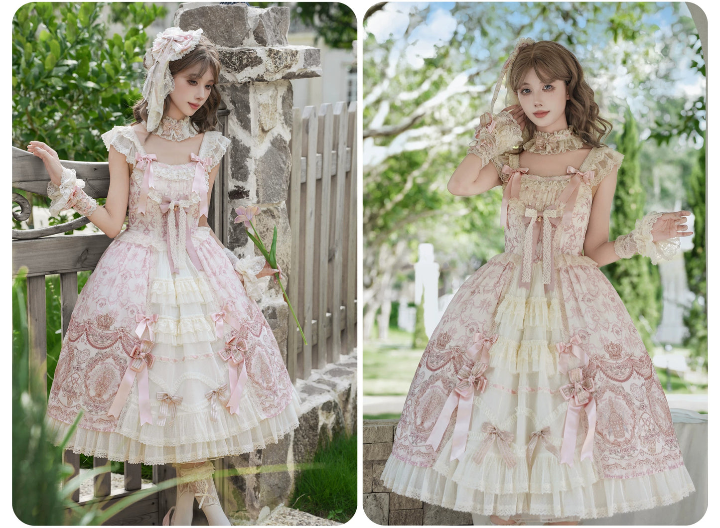 【受注予約~9/13】Scent of Roses ワンピース・ジャンパースカート【LittlePlum】