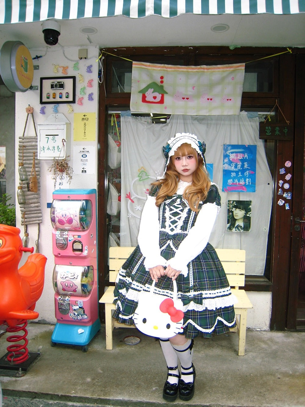 【受注予約~10/16】Ancient Petal Cake ワンピース・ジャンパースカート(チェックver.）【Miss Point】