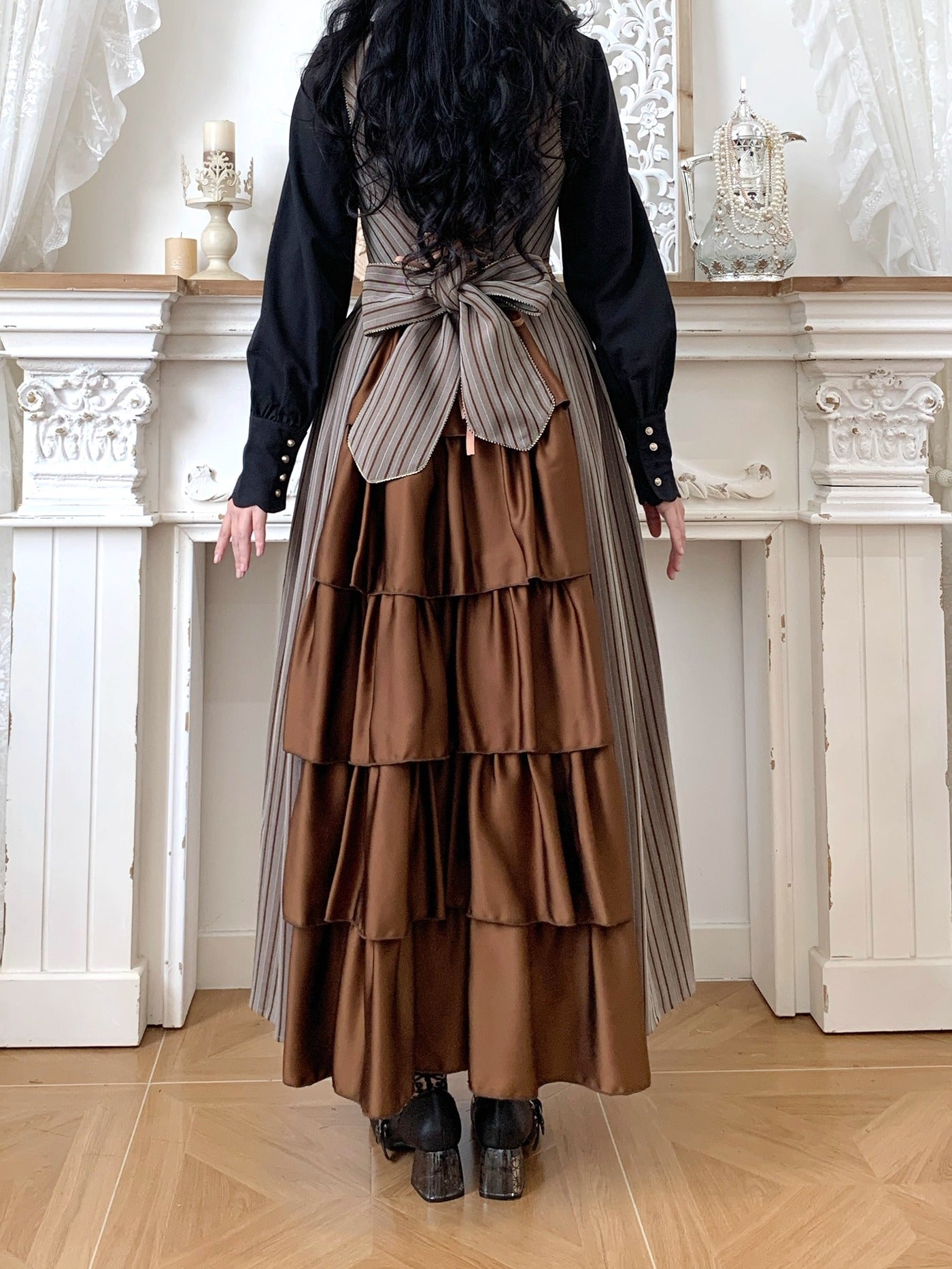 【受注予約~10/28】Bright Moon ジャンパースカート(ストライプ・タイプ2)【Little Dipper】