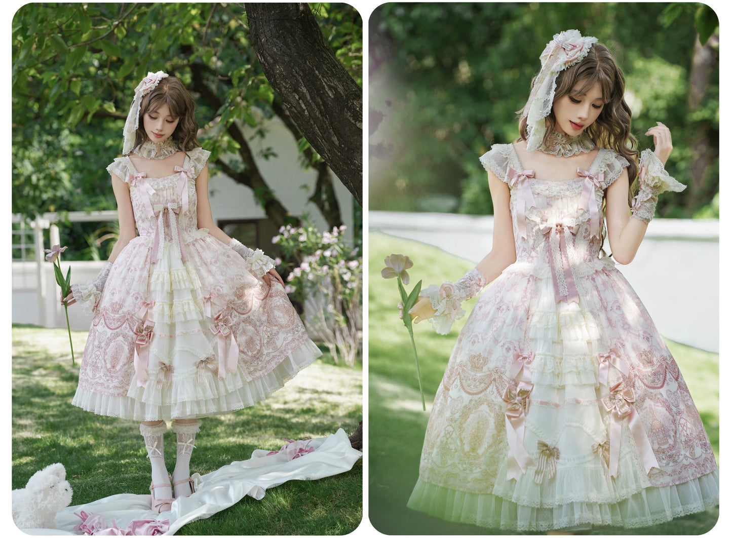 【受注予約~9/13】Scent of Roses ワンピース・ジャンパースカート【LittlePlum】