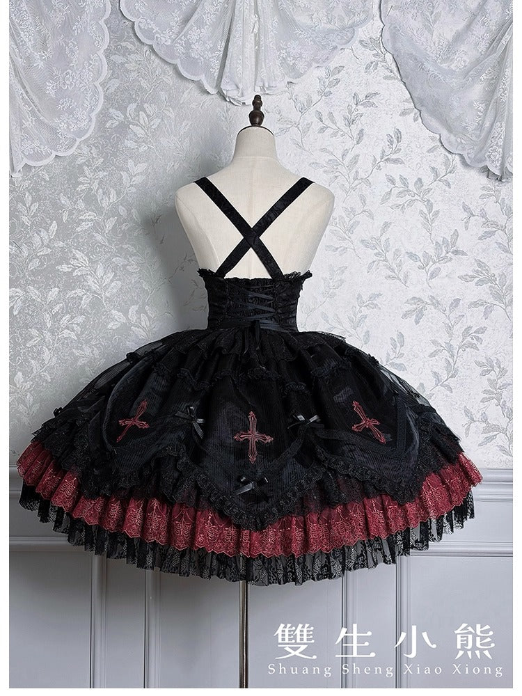 【受注予約~12/8】Black Mist Feast ジャンパースカート【双生小熊】