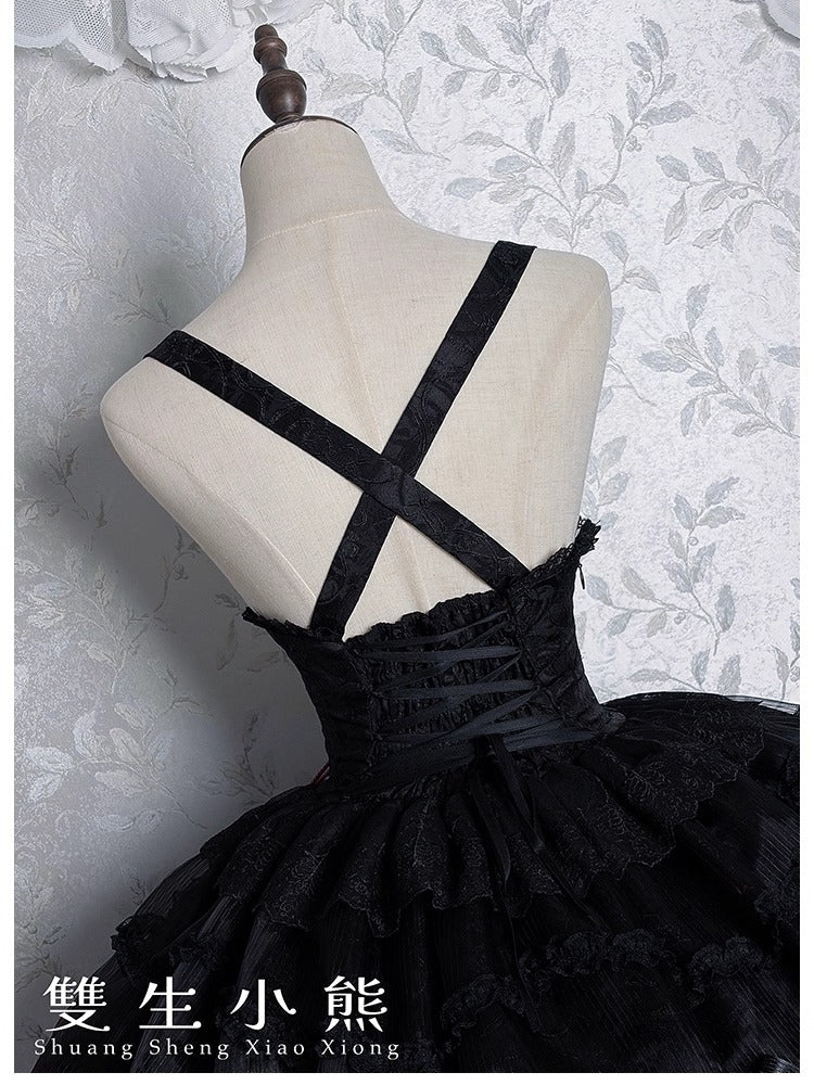 【受注予約~12/8】Black Mist Feast ジャンパースカート【双生小熊】