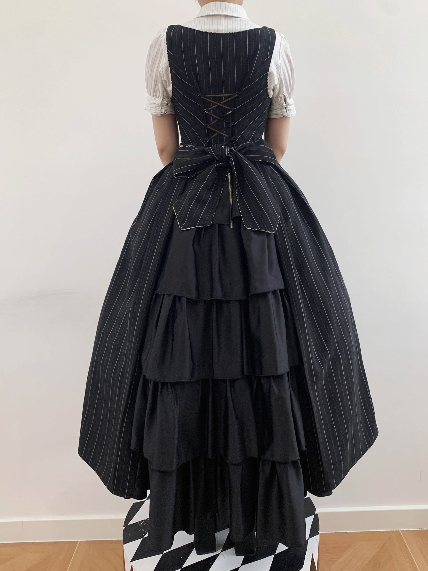 【受注予約~10/28】Bright Moon ジャンパースカート(ストライプ・タイプ2)【Little Dipper】