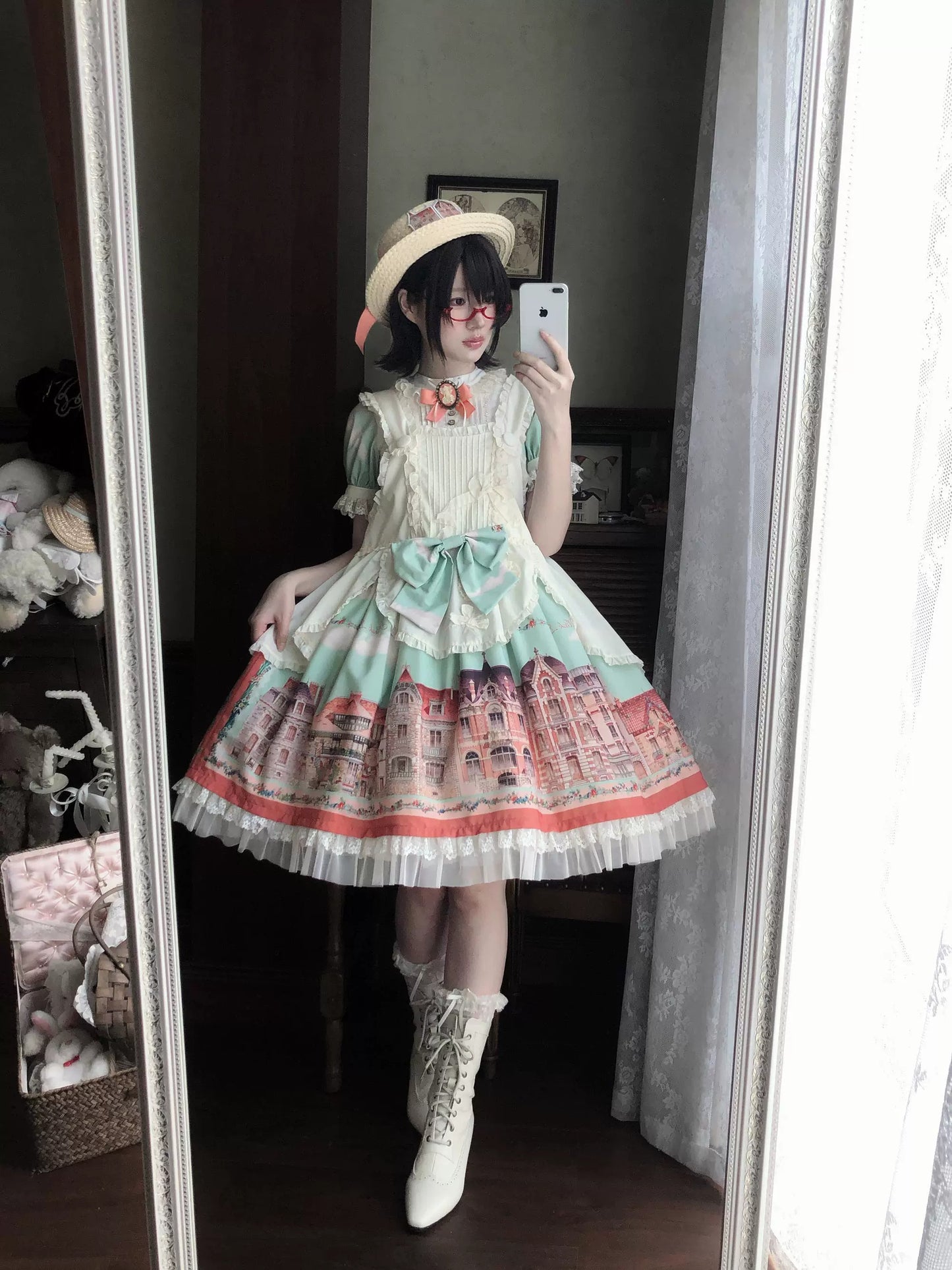 【受注予約~5/6】Dewans Garden Town ワンピース・ジャンパースカート【Cutey Mask】