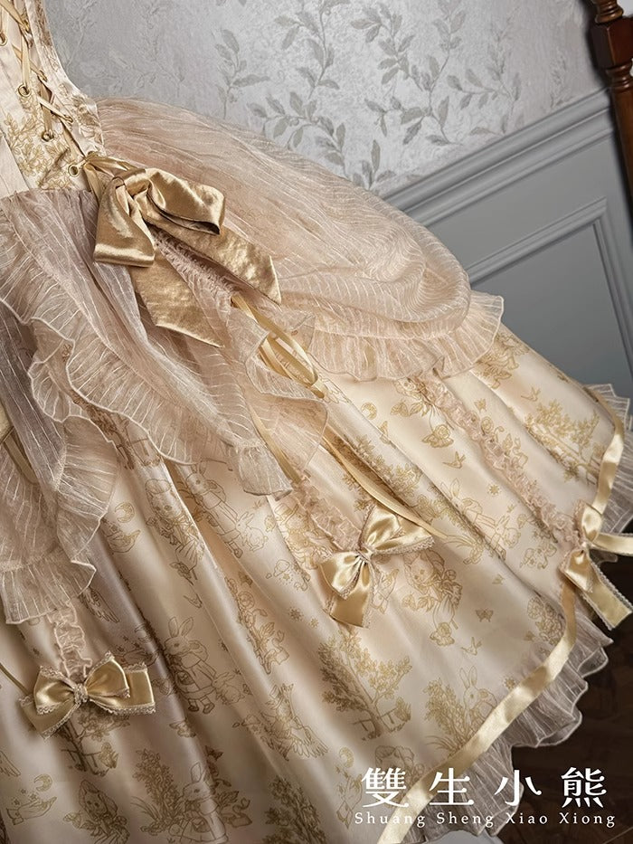 【受注予約~9/11】Gilded Dream ジャンパースカート【双生小熊】