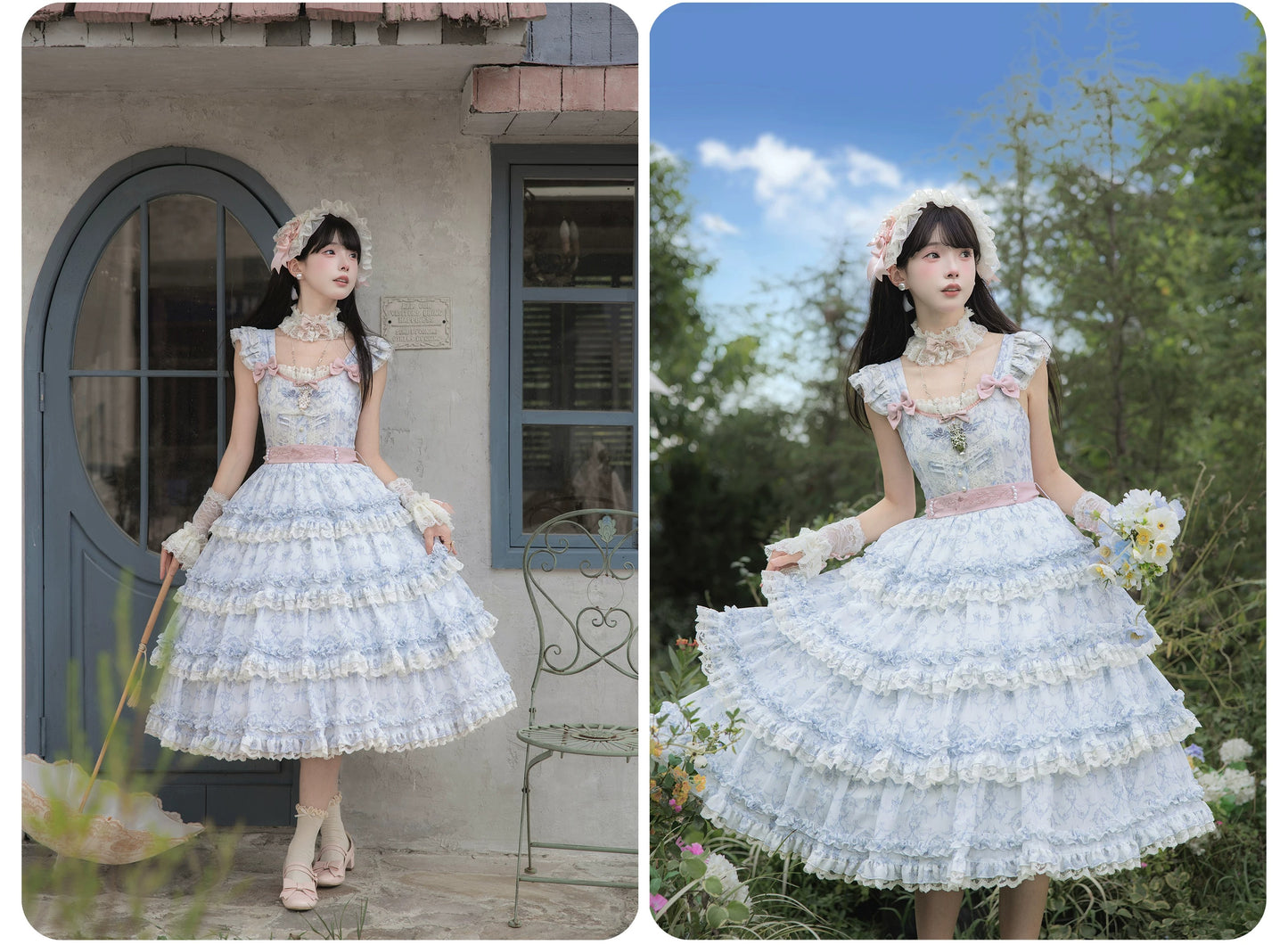 【受注予約~9/13】Scent of Roses ワンピース・ジャンパースカート【LittlePlum】