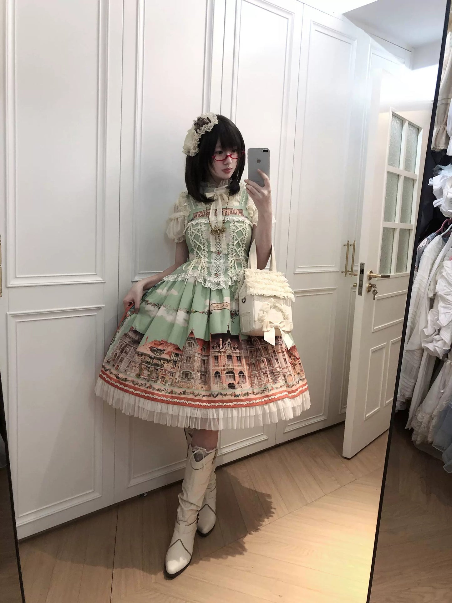 【受注予約~5/6】Dewans Garden Town ワンピース・ジャンパースカート【Cutey Mask】