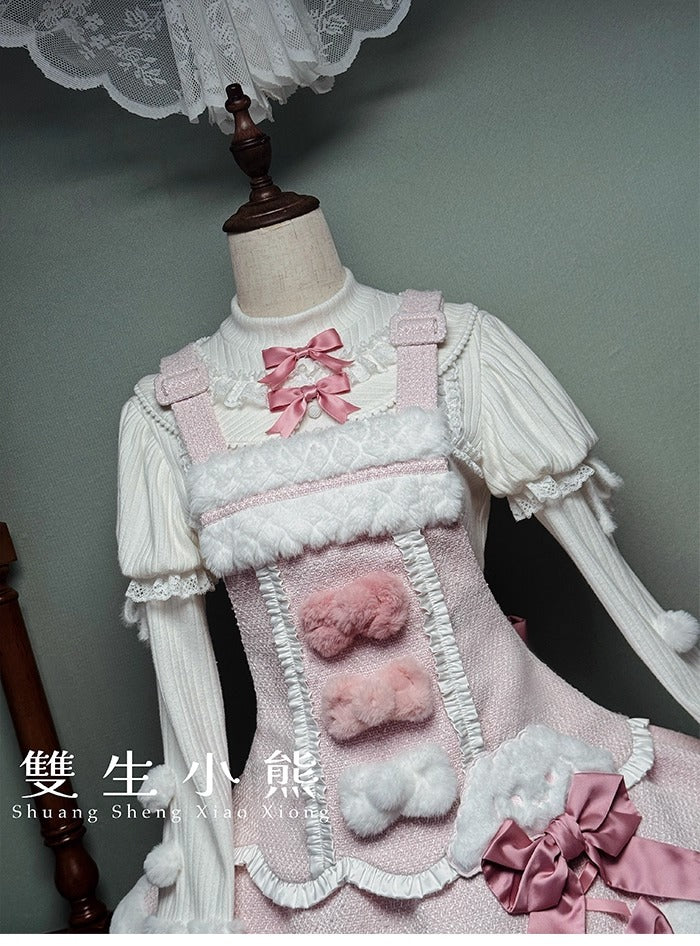 【受注予約~10/23】Frosted Sugar Rabbit ジャンパースカート・サロペット【双生小熊】