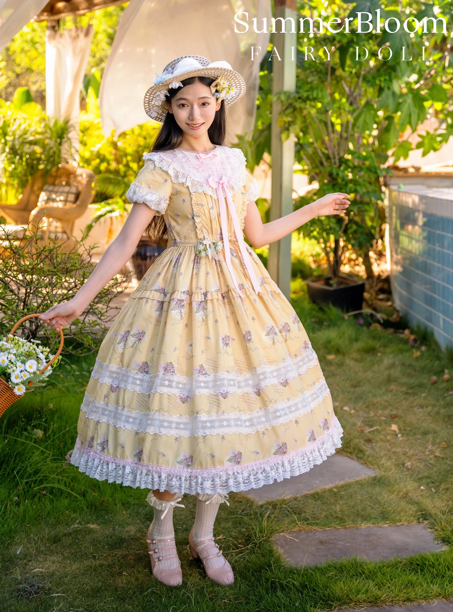 【受注予約~9/8】夏咲の花々 ワンピース【Fairy Doll】