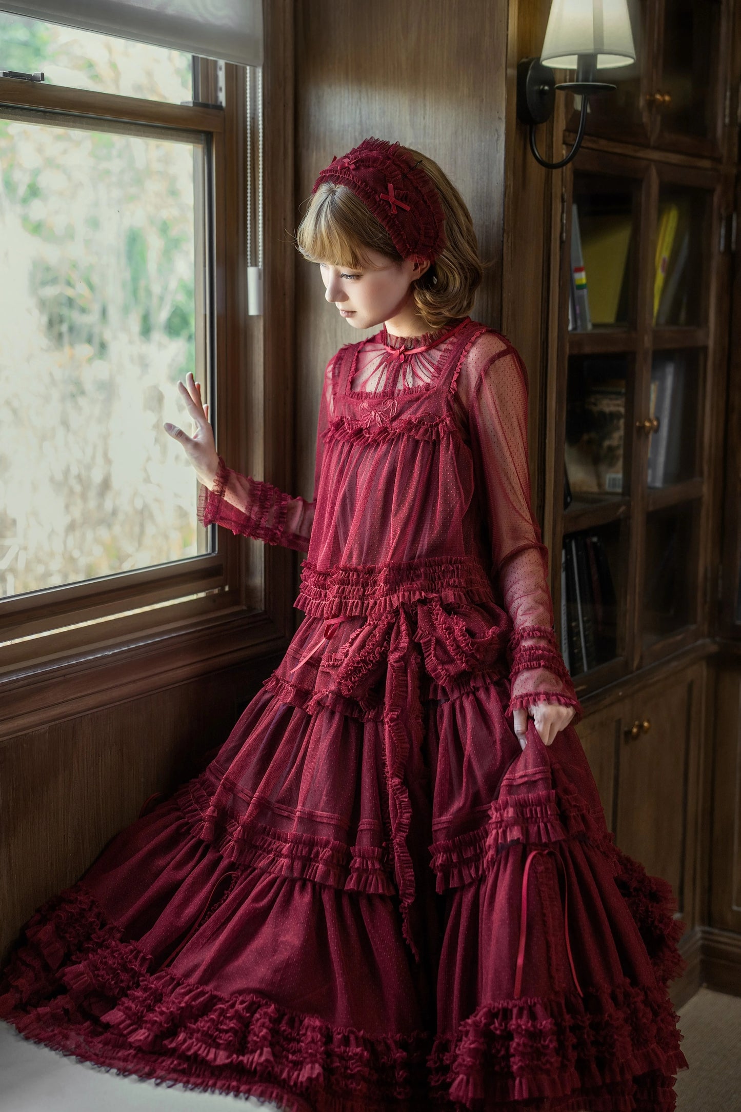 Gepunktetes Tüll-Stufenkleid (110 cm) [Nan'i Western Clothing]