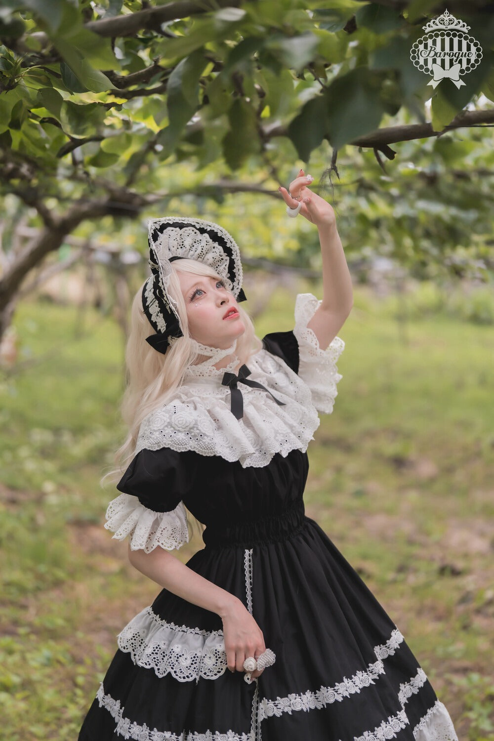 【受注予約~10/5】Rose Bouquet フルシャーリングワンピース・3点セット【Baroque】