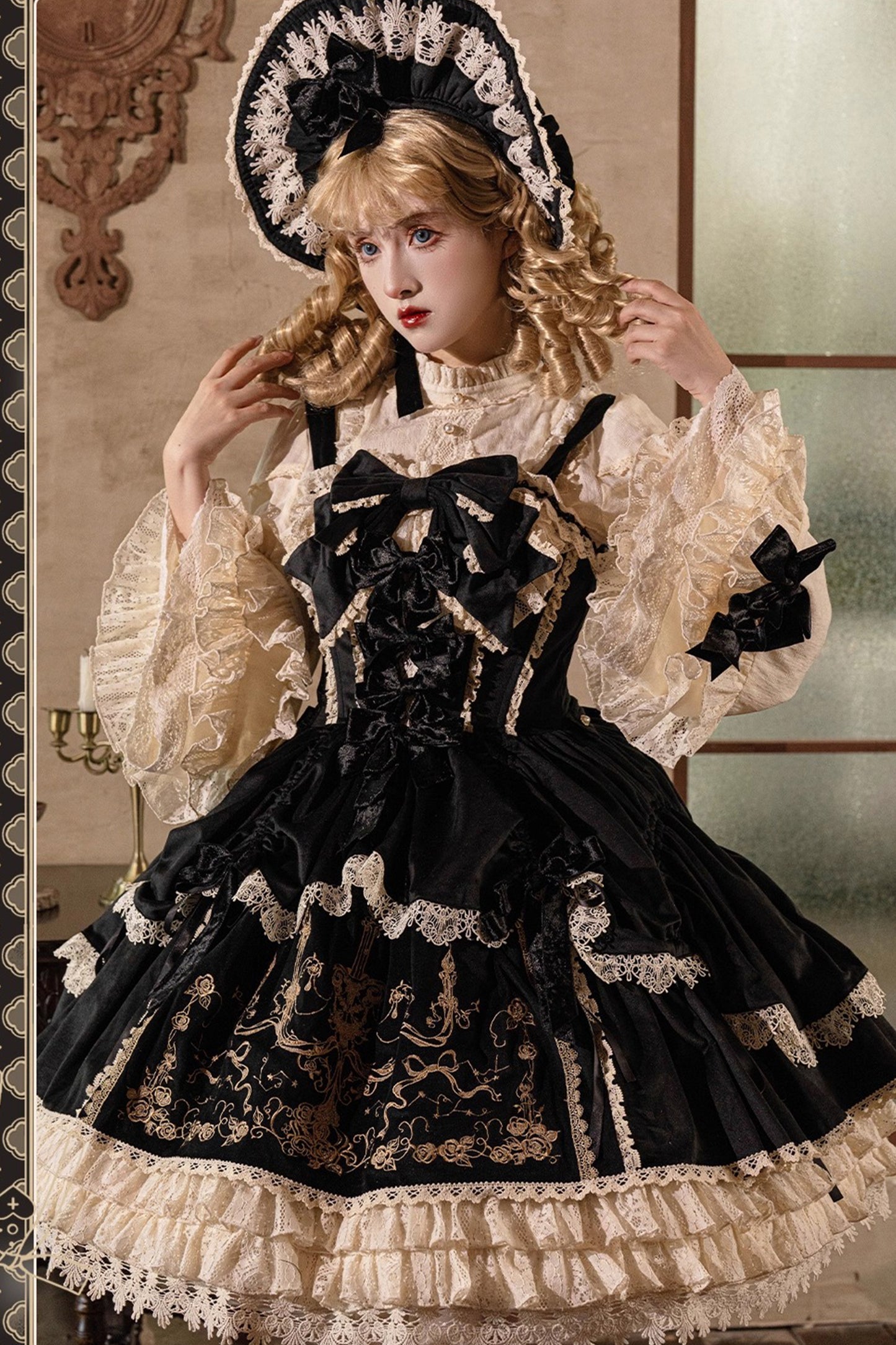 【受注予約~9/16】Candle Doll ジャンパースカート【Bramble Rose】
