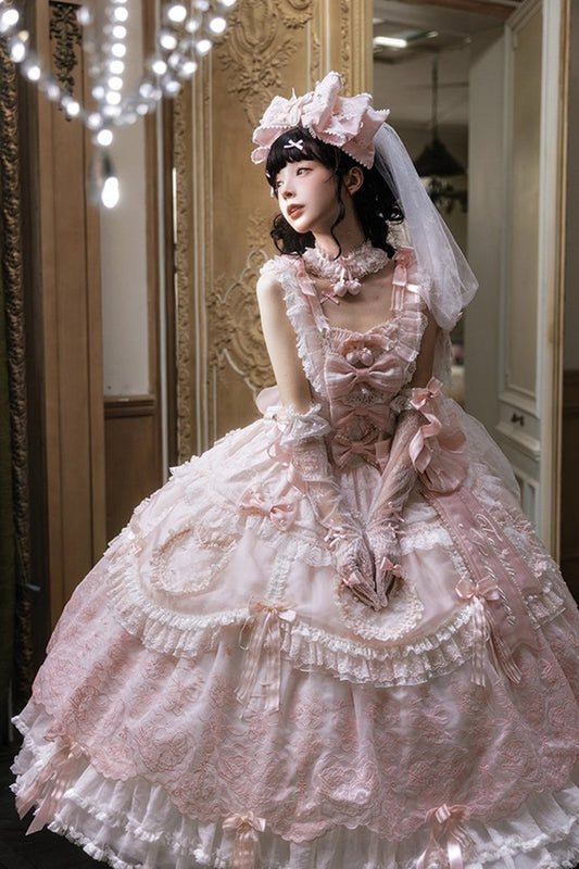 [Pre-orders until August 28th] Strawberry momo Party Jumper Skirt Set (Wedding ver.) [Midsummer Story]