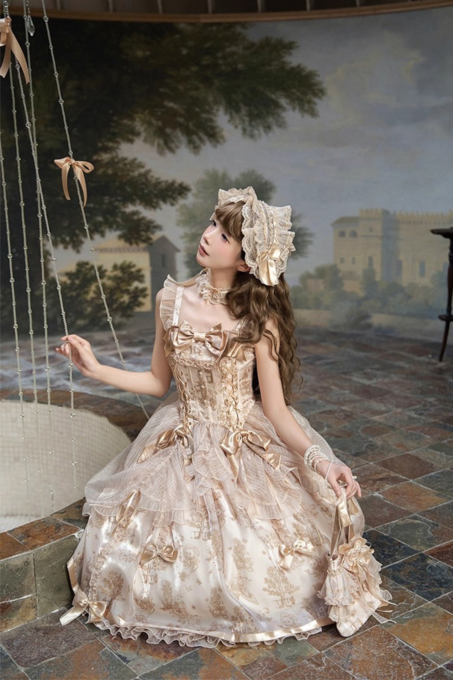 【受注予約~9/11】Gilded Dream ジャンパースカート【双生小熊】