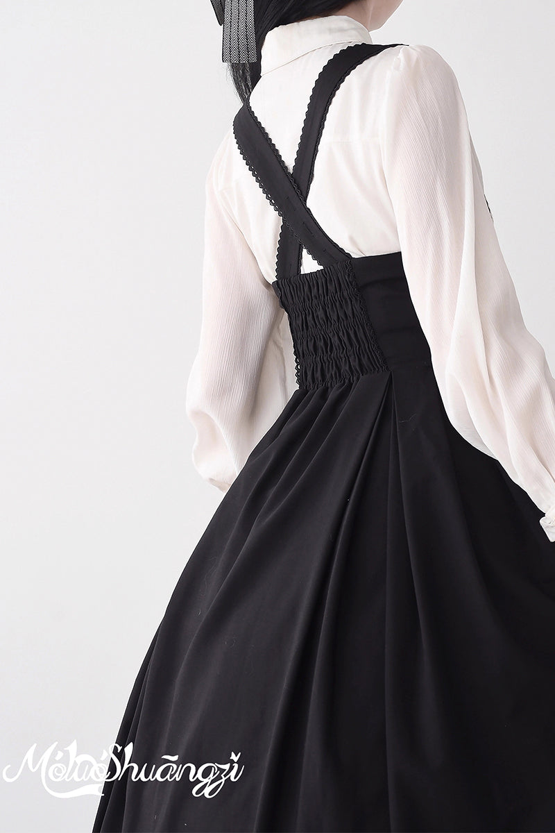 【受注予約~9/10】夕暮れの図書室 ジャンパースカート【摩罗双子】