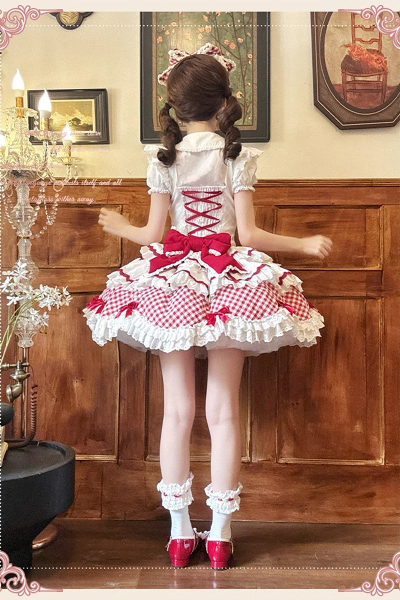 【受注予約~9/15】Sweetie Pie ジャンパースカート・カチューシャセット【櫻姫】