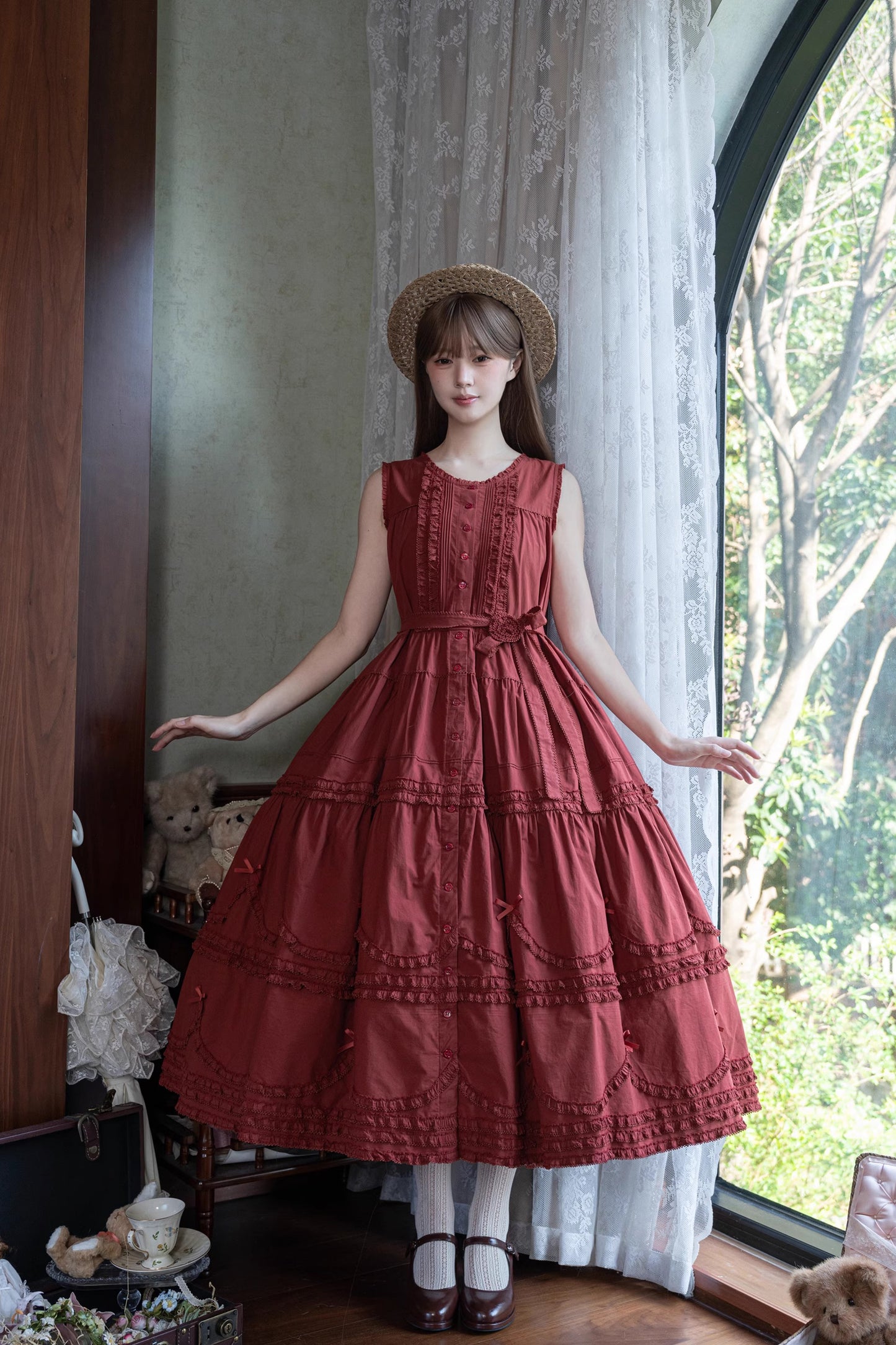 【受注予約~9/24】Warm Sun Palette ジャンパースカート(タイプ1) ショート丈【暖屿洋装】