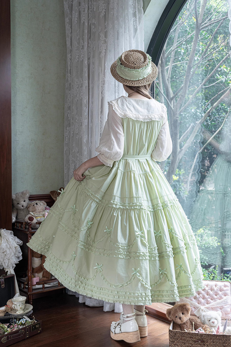 【受注予約~9/24】Warm Sun Palette ジャンパースカート(タイプ1) ロング丈【暖屿洋装】