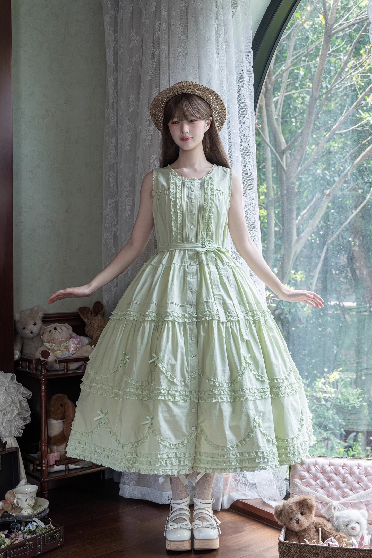 【受注予約~9/24】Warm Sun Palette ジャンパースカート(タイプ2) ショート丈【暖屿洋装】