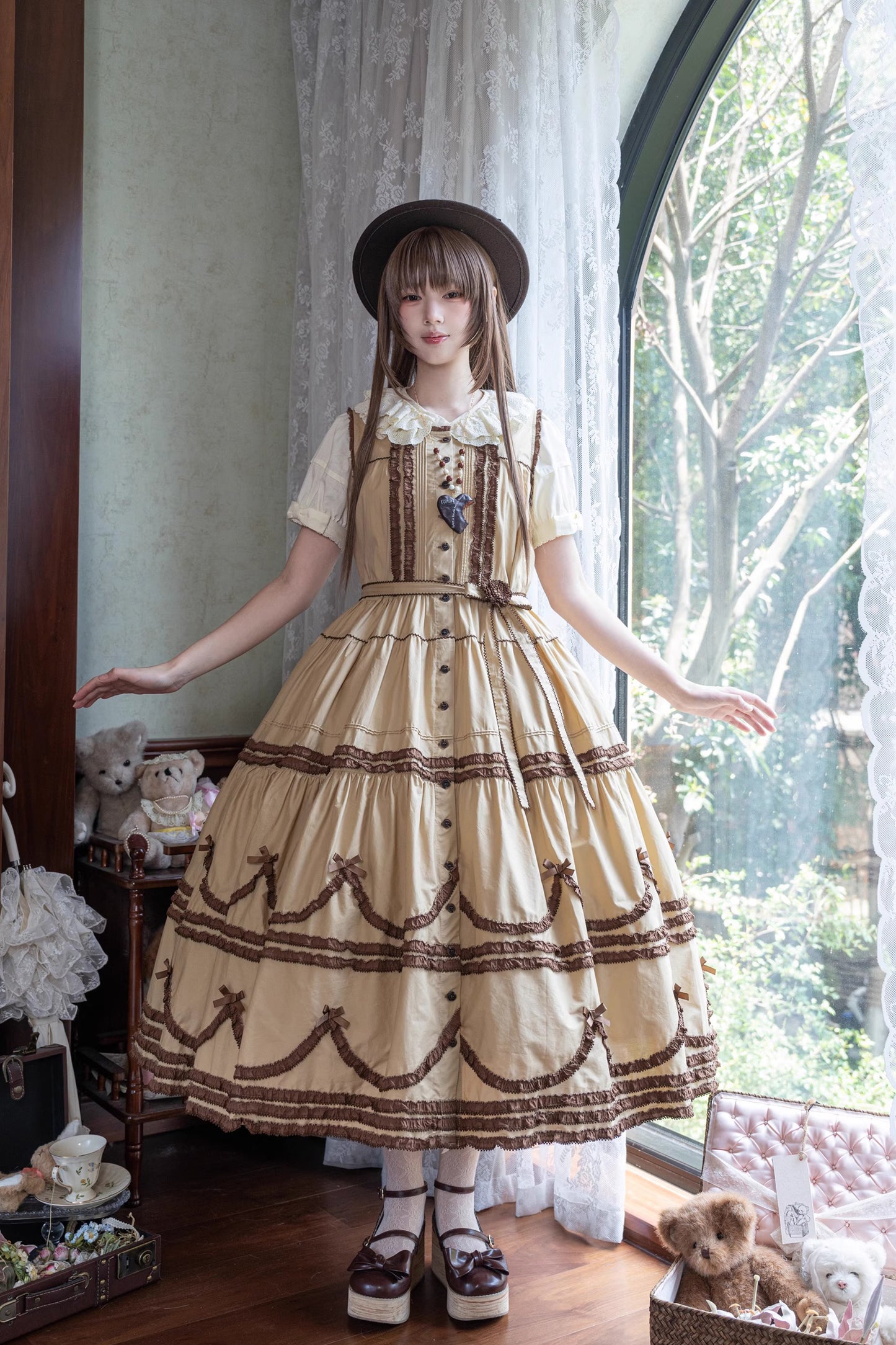 [Vorbestellungen bis 24. September] Warm Sun Palette Jumper Skirt (Typ 2) Lange Länge [Warm Sun Western Clothing]