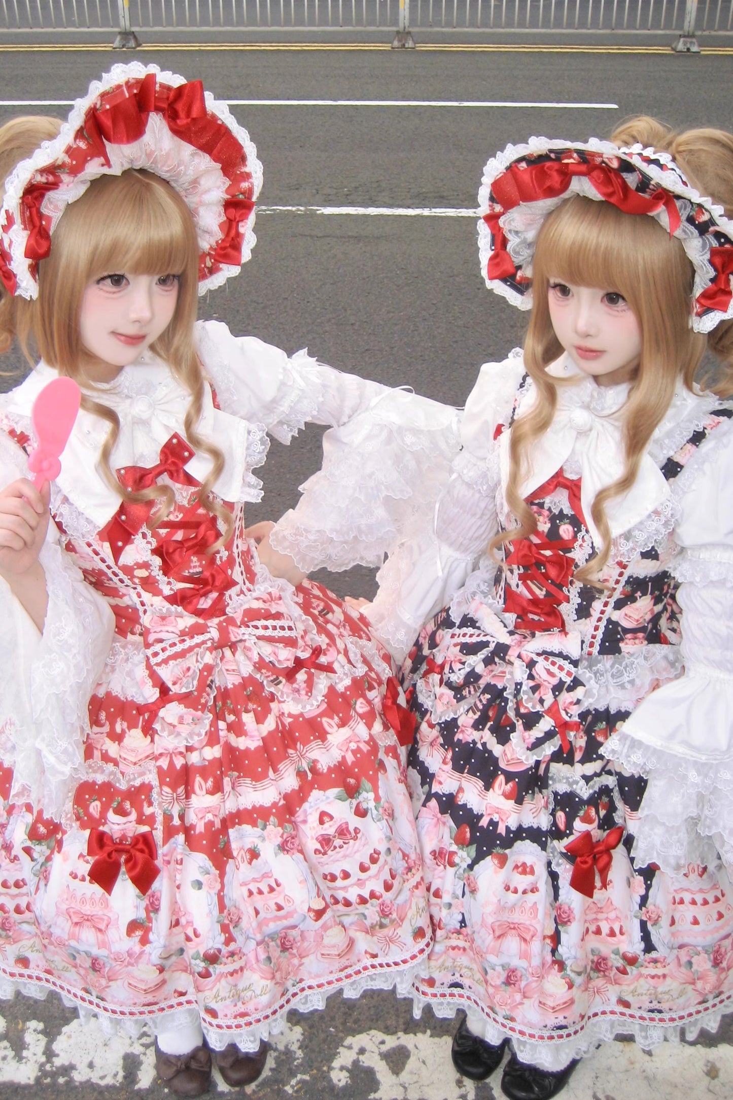 【受注予約~10/15】Strawberry Cake Bouquet 2.0 ジャンパースカート【AntiqueDoll】