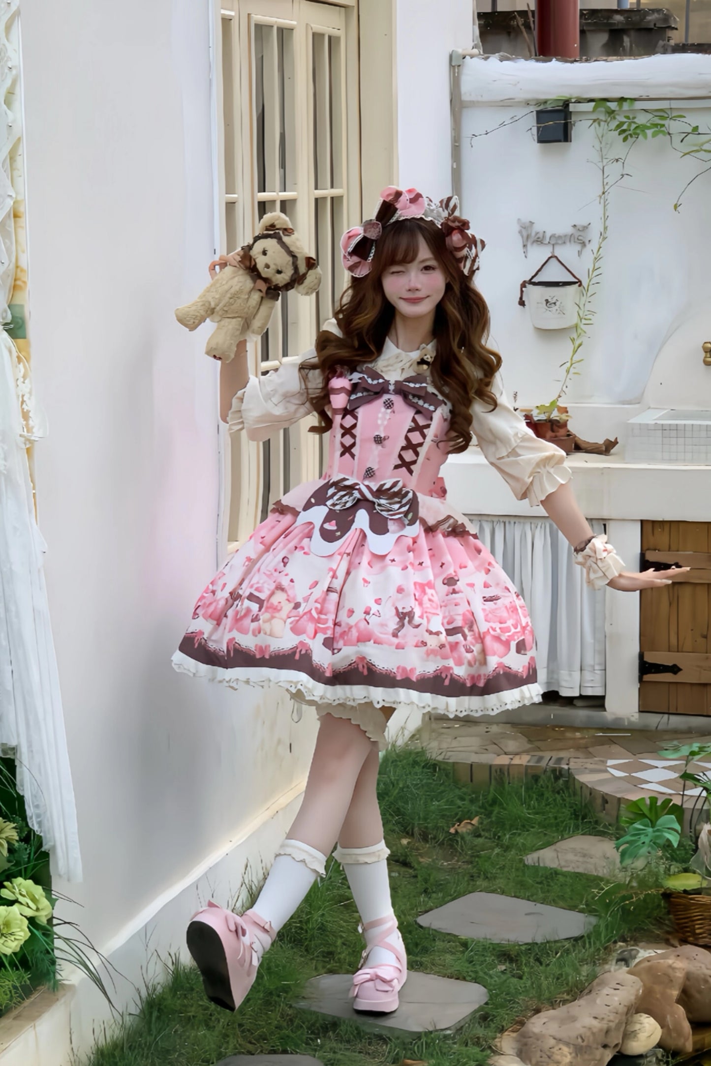 【受注予約~10/14】Sweetheart Berry Jar ジャンパースカート・サロペット【芝士咩咩】