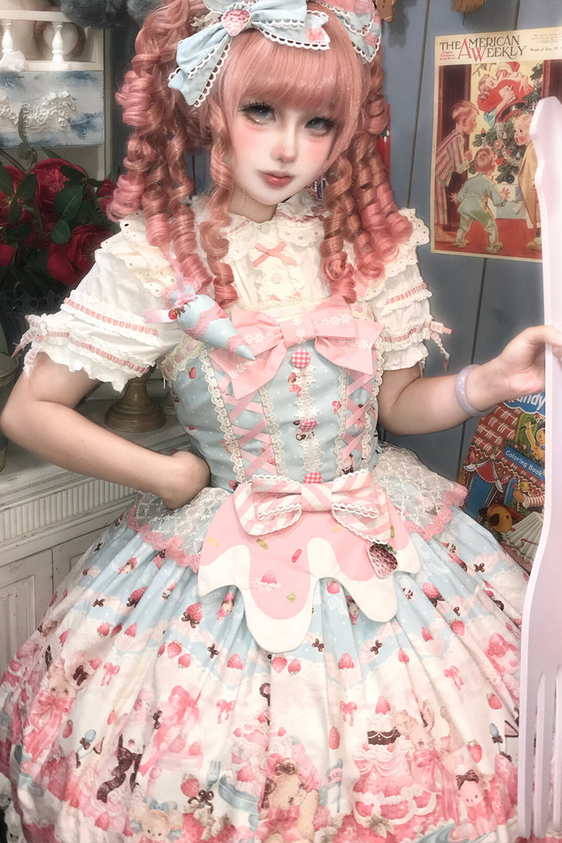 【受注予約~10/14】Sweetheart Berry Jar ジャンパースカート・サロペット【芝士咩咩】