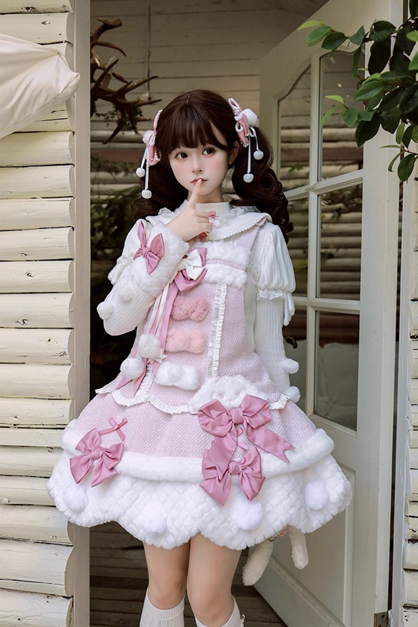 【受注予約~10/23】Frosted Sugar Rabbit ジャンパースカート・サロペット【双生小熊】