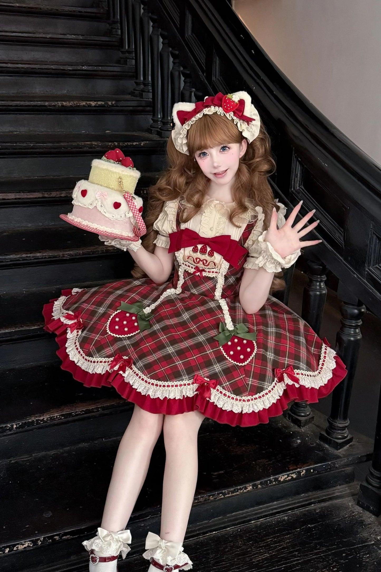 【受注予約~10/20】Rare Berry Box ジャンパースカート・ヘッドドレスセット【櫻姫】