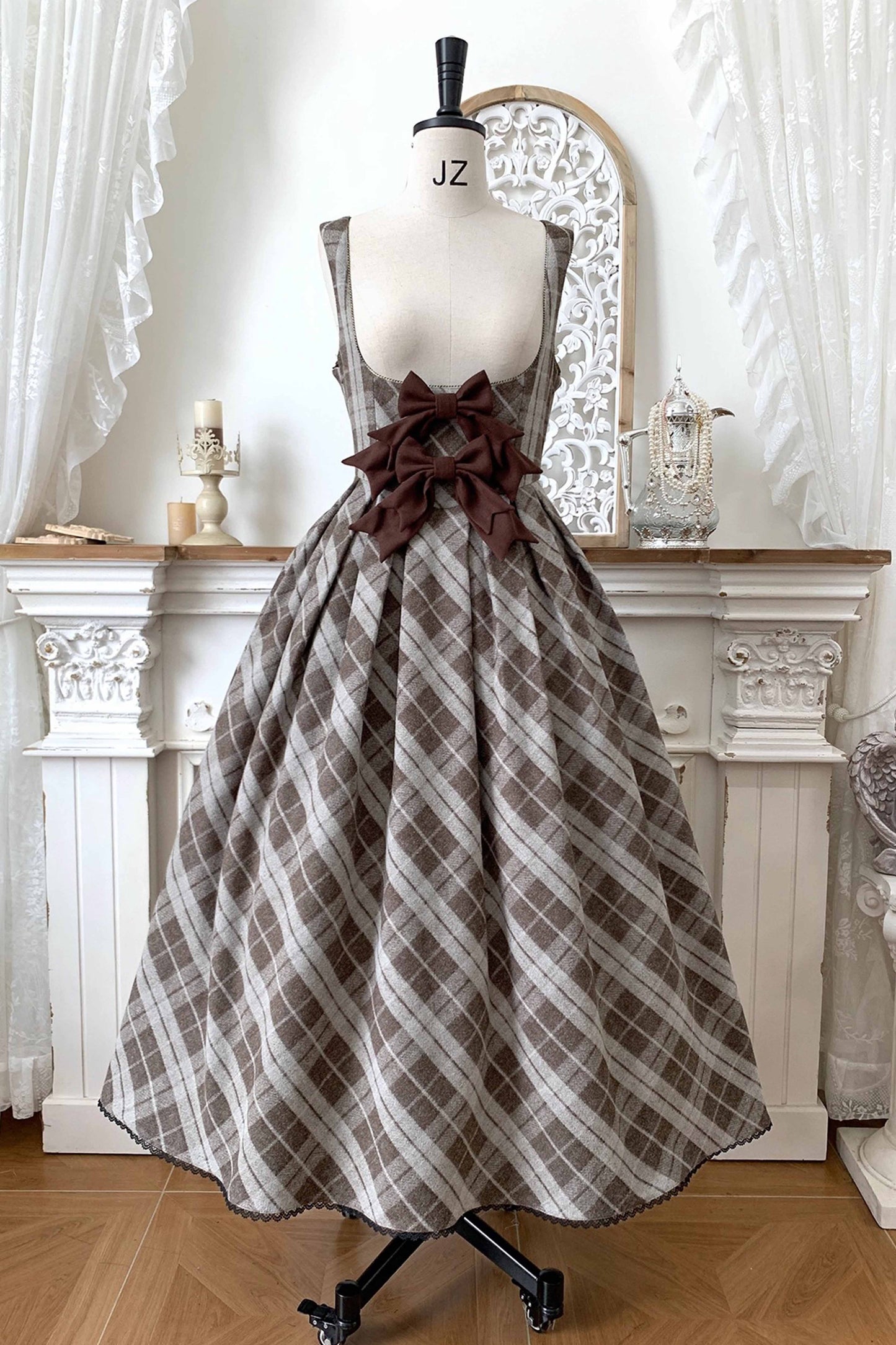 【受注予約~10/28】Bright Moon ジャンパースカート(チェック)【Little Dipper】