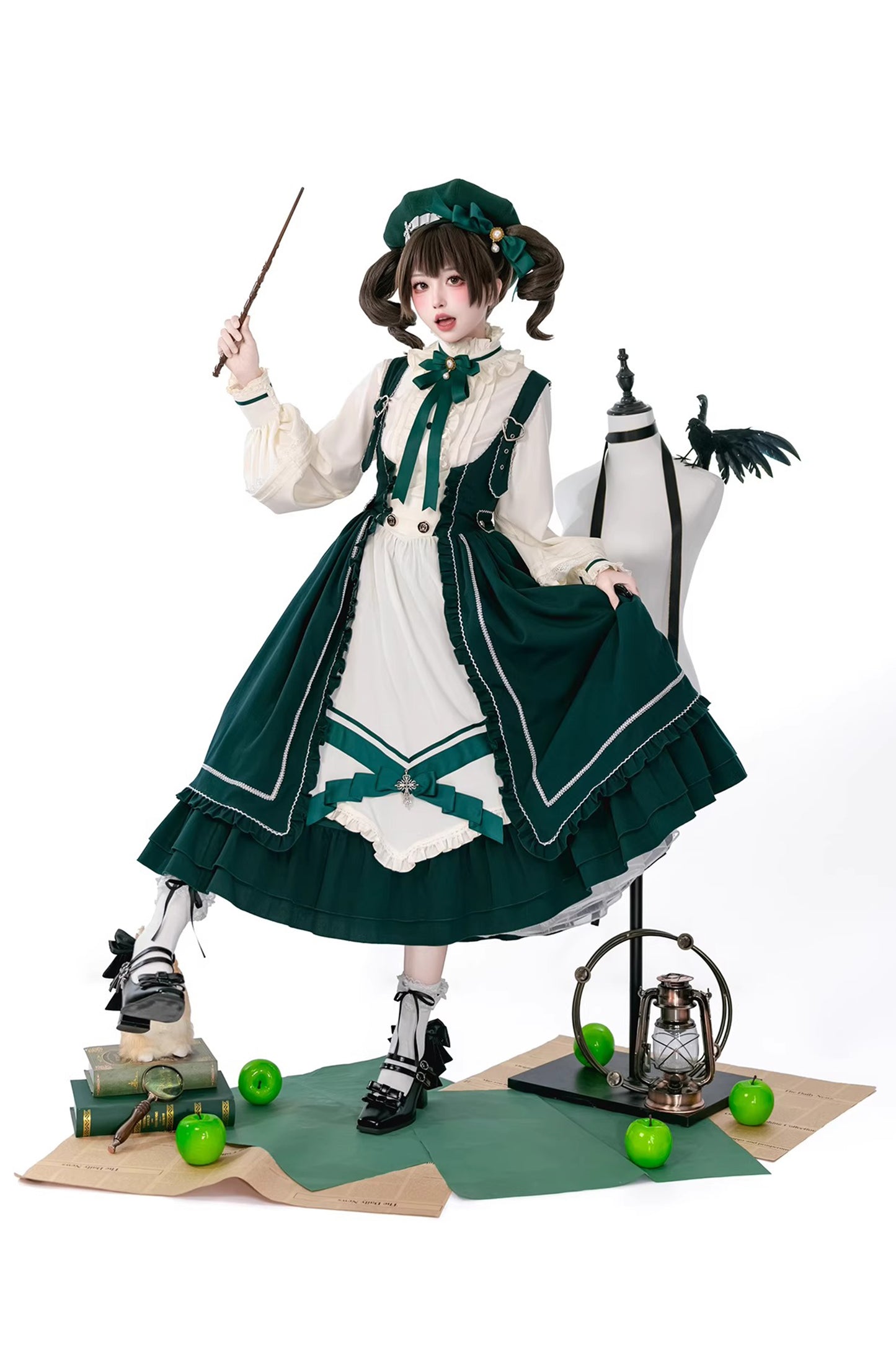 【受注予約~10/30】スミレ色の花手紙 ジャンパースカート 【MCLUSTER】