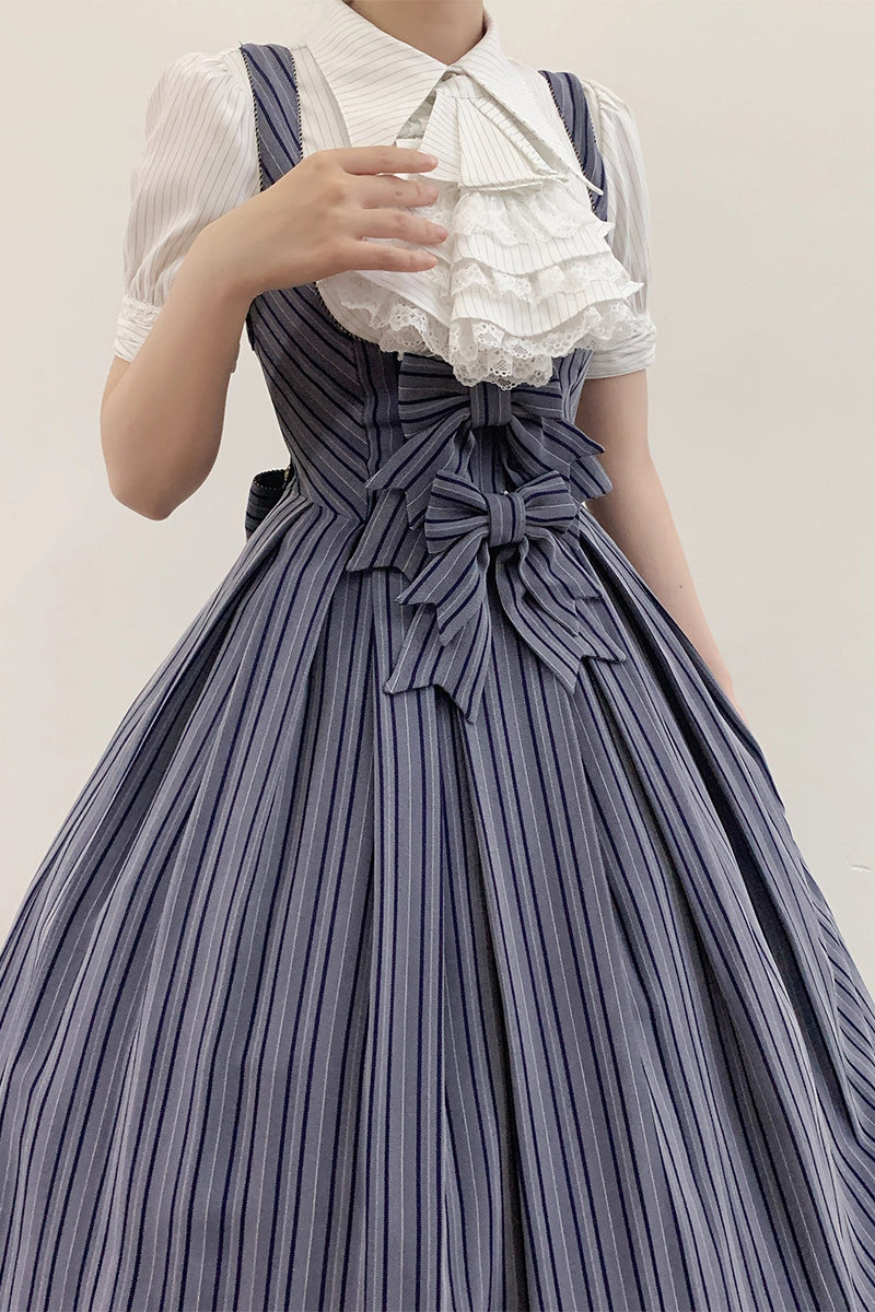 【受注予約~10/28】Bright Moon ジャンパースカート(ストライプ・タイプ1)【Little Dipper】