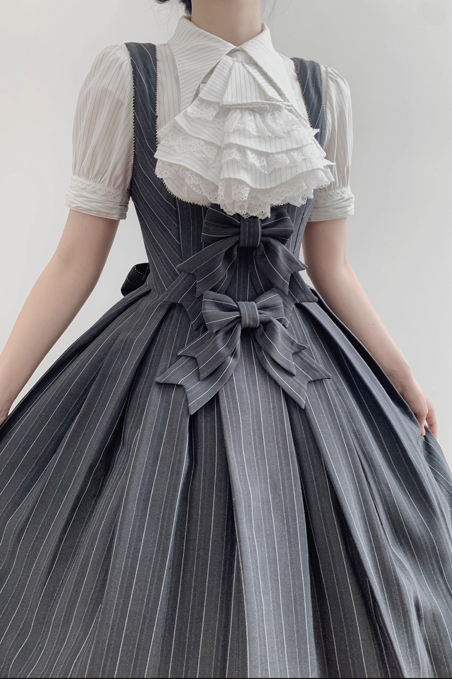 【受注予約~10/28】Bright Moon ジャンパースカート(ストライプ・タイプ2)【Little Dipper】