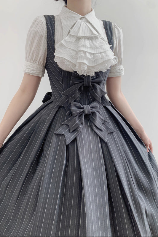 【受注予約~10/28】Bright Moon ジャンパースカート(ストライプ・タイプ2)【Little Dipper】