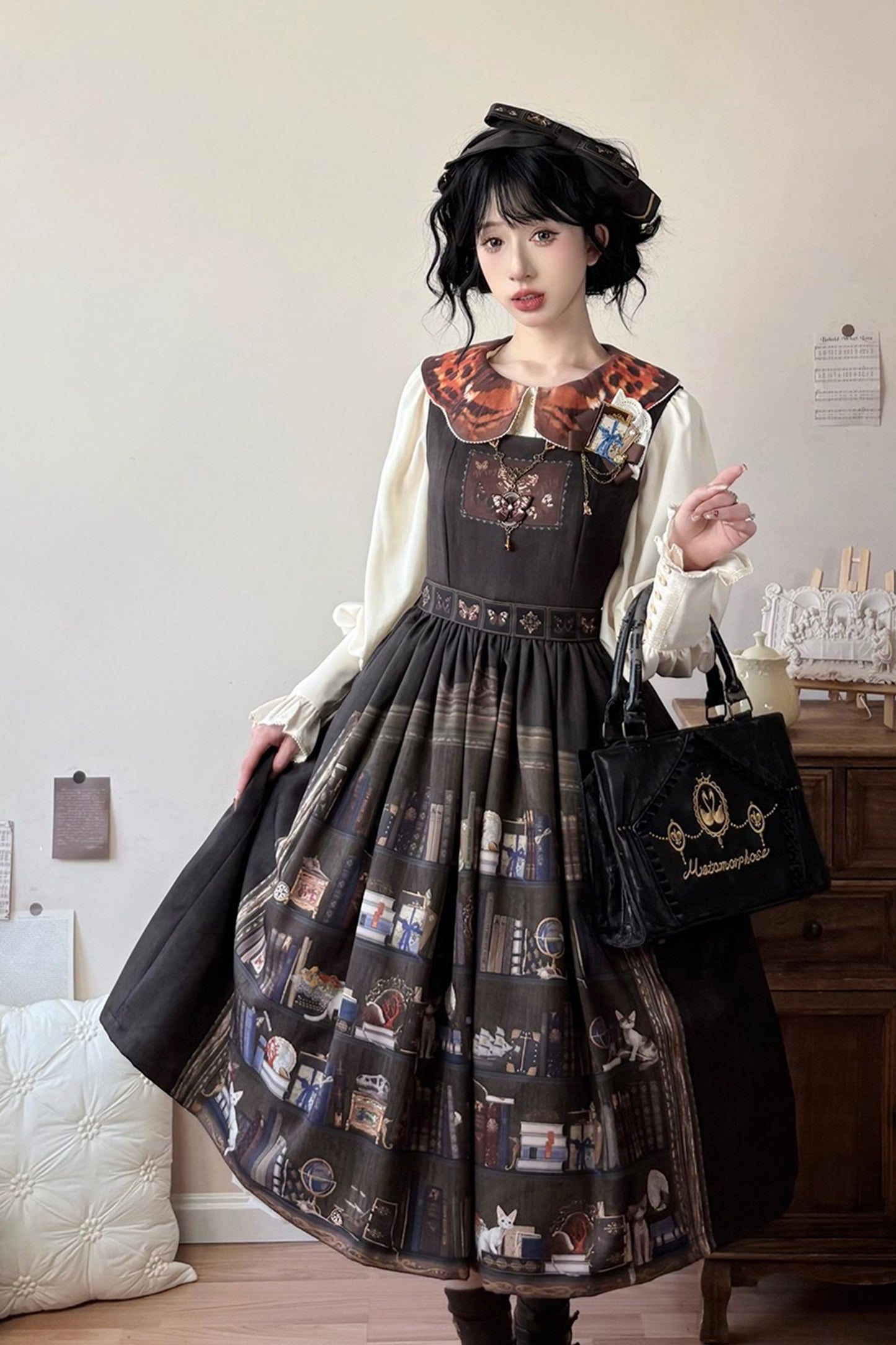 【受注予約~11/6】German Bookshelf ジャンパースカート【Miss Point】