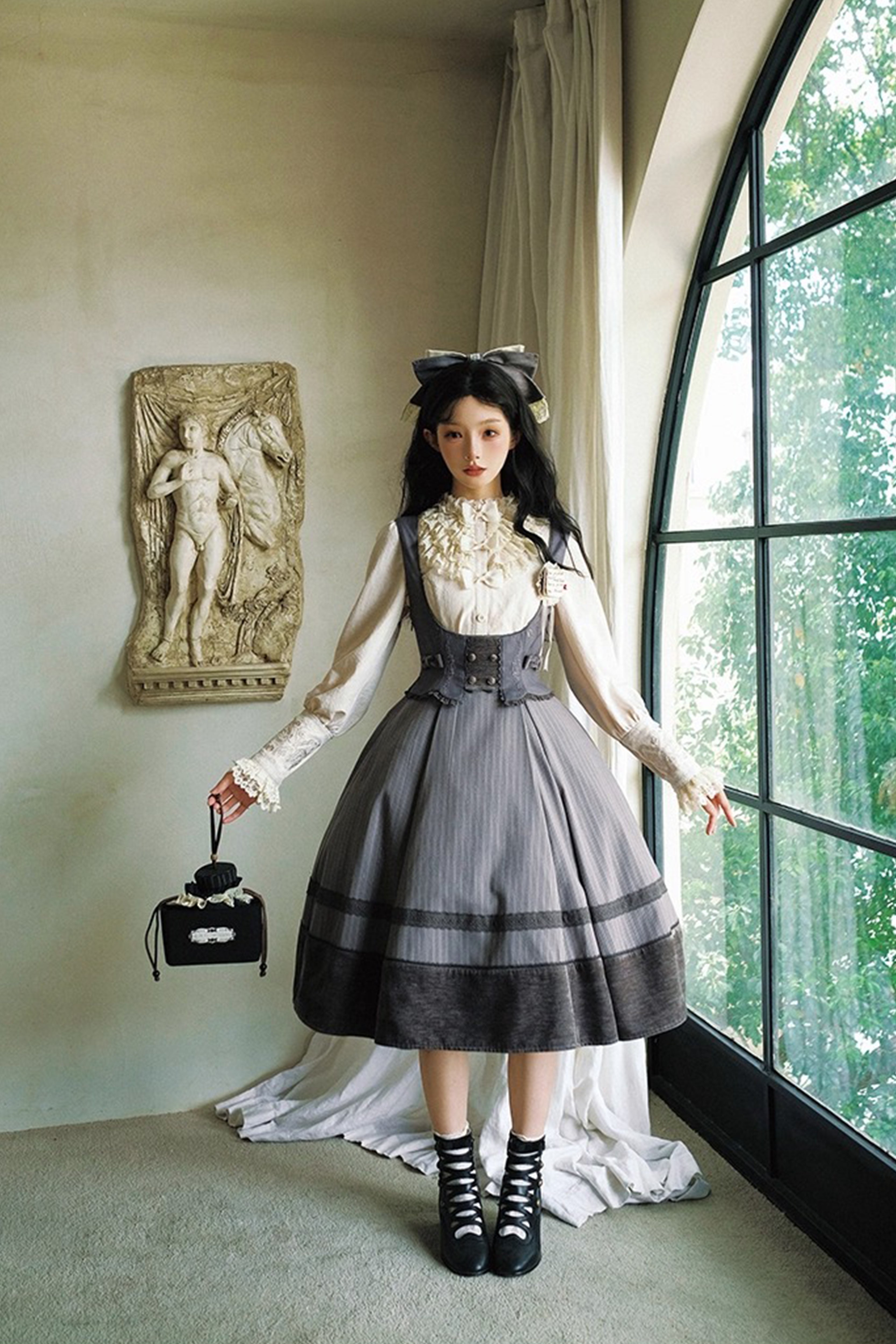 Epetice エペティス　伯爵　ハイウエストスカート　ブラック　ロリータ Epetice エペティス 伯爵 ハイウエストスカート ブラック