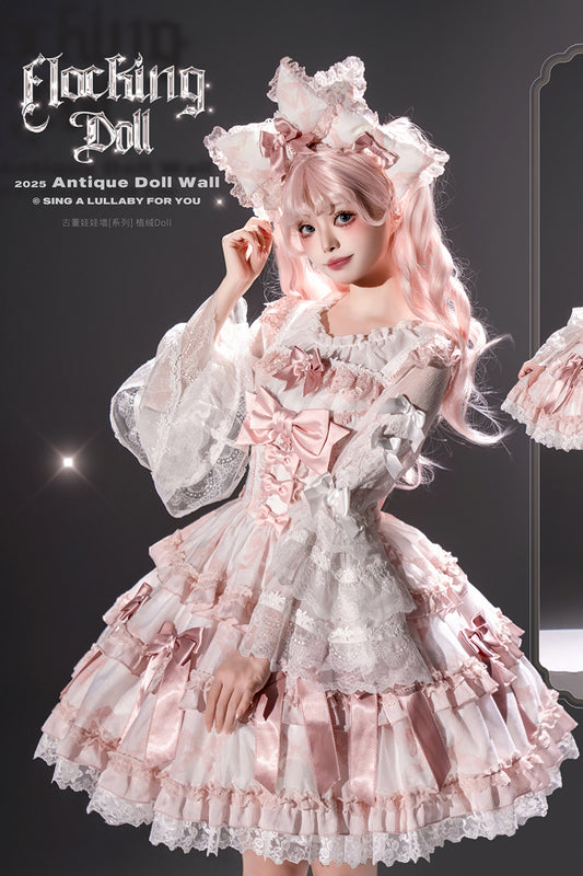 Antique Doll Wall Flocking Doll ジャンパースカート【Lullaby】
