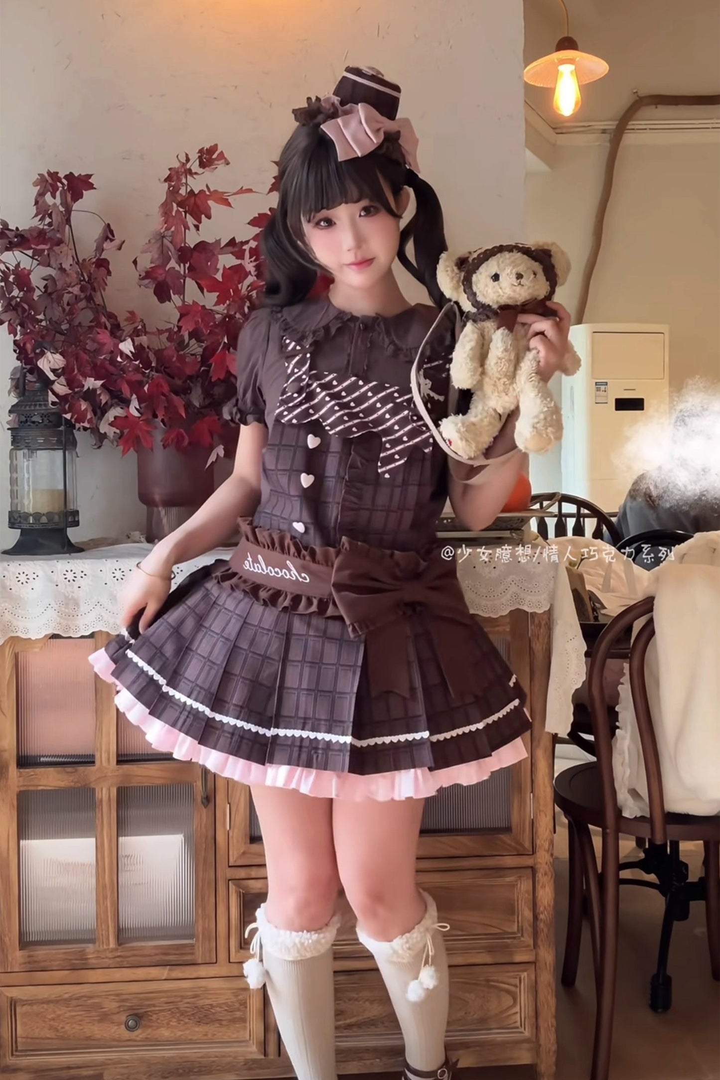 【受注予約~11/27】Chocolate Heart サロペット【少女臆想】