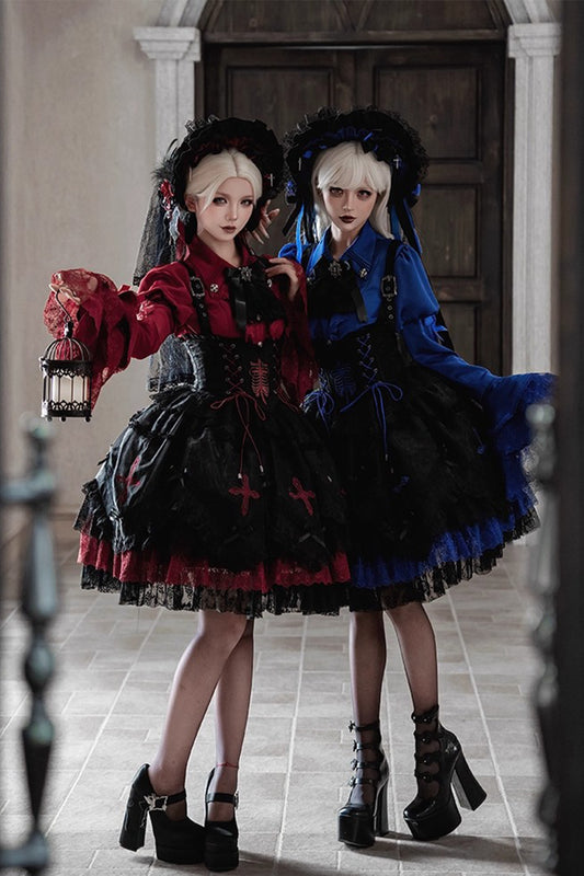 【受注予約~12/8】Black Mist Feast ジャンパースカート【双生小熊】