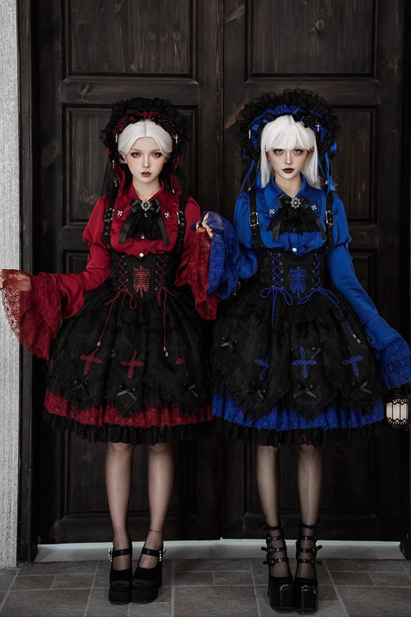 【受注予約~12/8】Black Mist Feast ジャンパースカート【双生小熊】